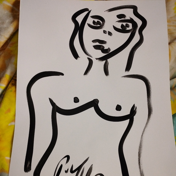 Peter Robert Keil Abstract Acrylic Portrait 22.0" W x 28.0" H - Picture 1 of 5